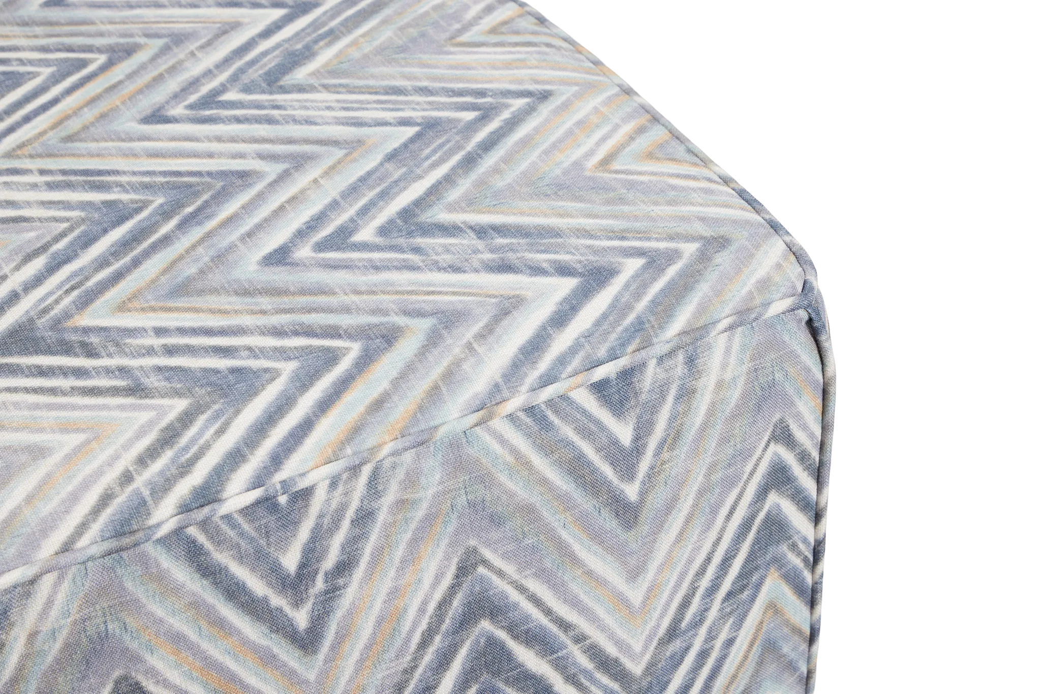 Zezster Gray Fabric Accent Pouf