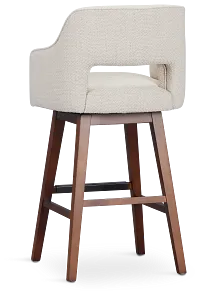 Oberlin Light Beige Fabric 30" Swivel Barstool