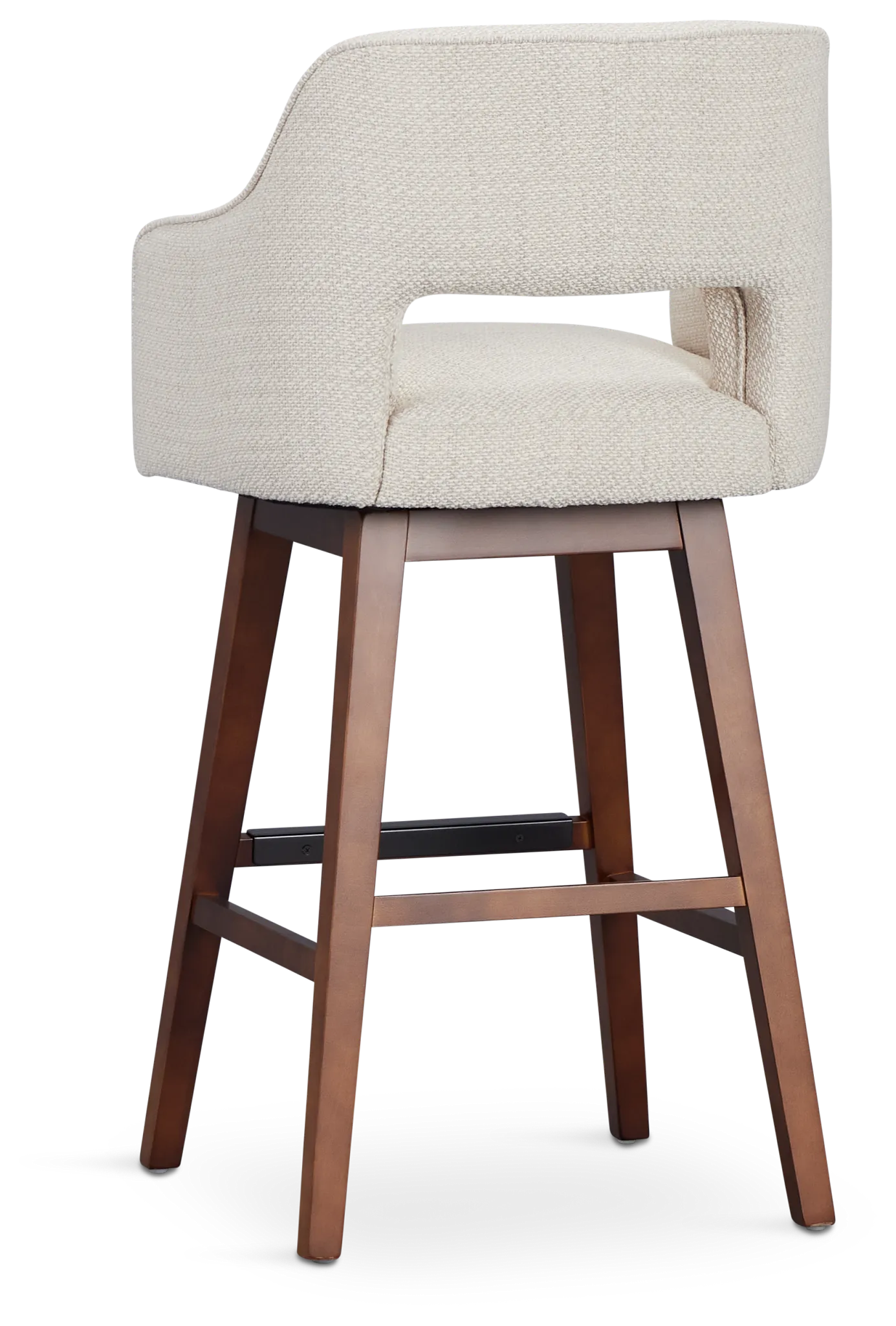 Oberlin Light Beige Fabric 30" Swivel Barstool