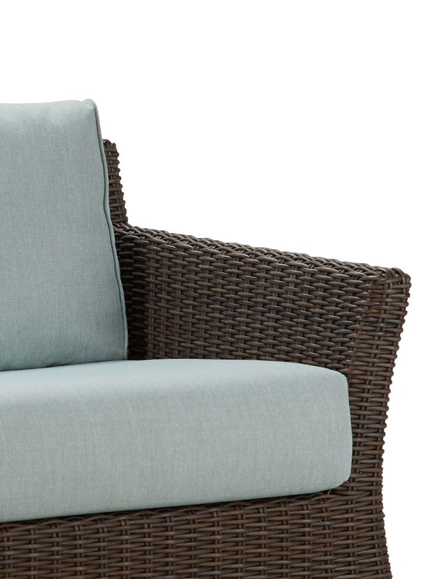 Southport Teal Woven Loveseat