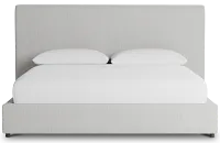 Grayton Delray Pewter 54" Upholstered Platform Bed