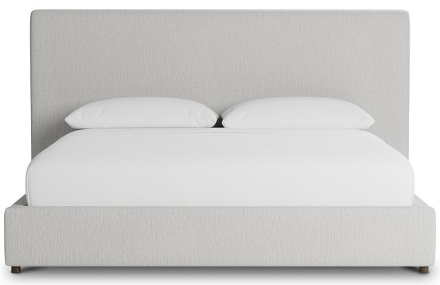 Grayton Delray Pewter 54" Upholstered Platform Bed