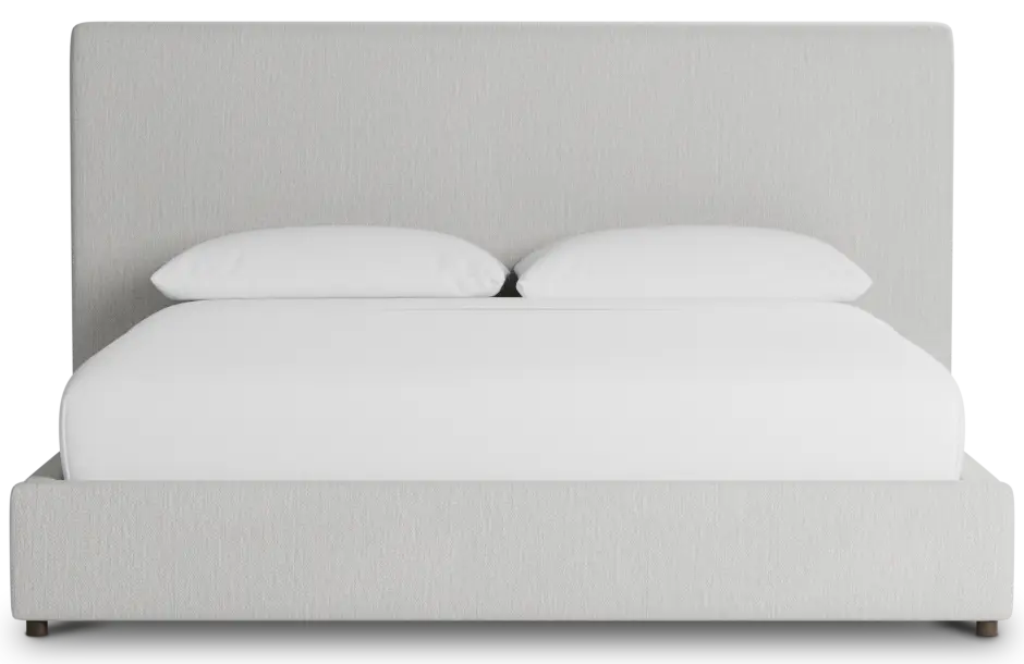 Grayton Delray Pewter 54" Upholstered Platform Bed Grayton Delray Pewter 54" Upholstered Platform Bed