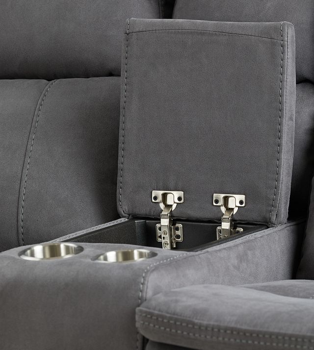 Scout Gray Micro Medium Triple Power Sectional (7)