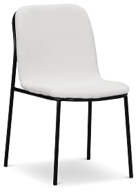 Palos White Upholstered Side Chair