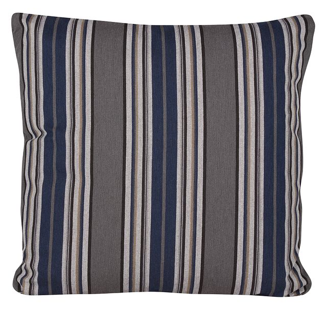 Amuse Blue Stripe Square Accent Pillow (0)