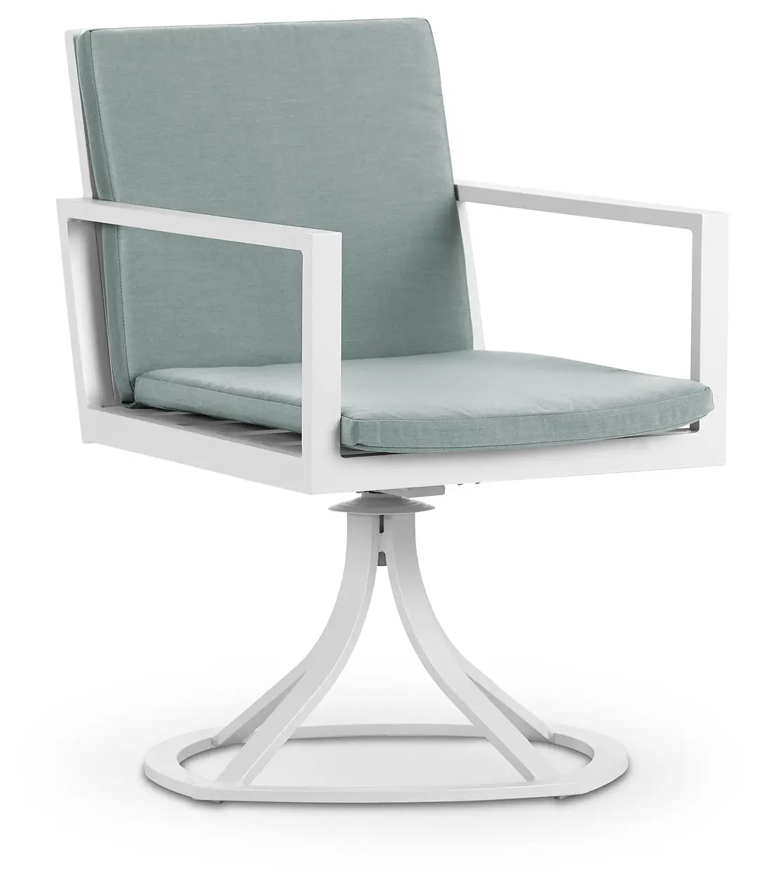 Linear White Teal Swivel Chair Linear White Teal Swivel Chair