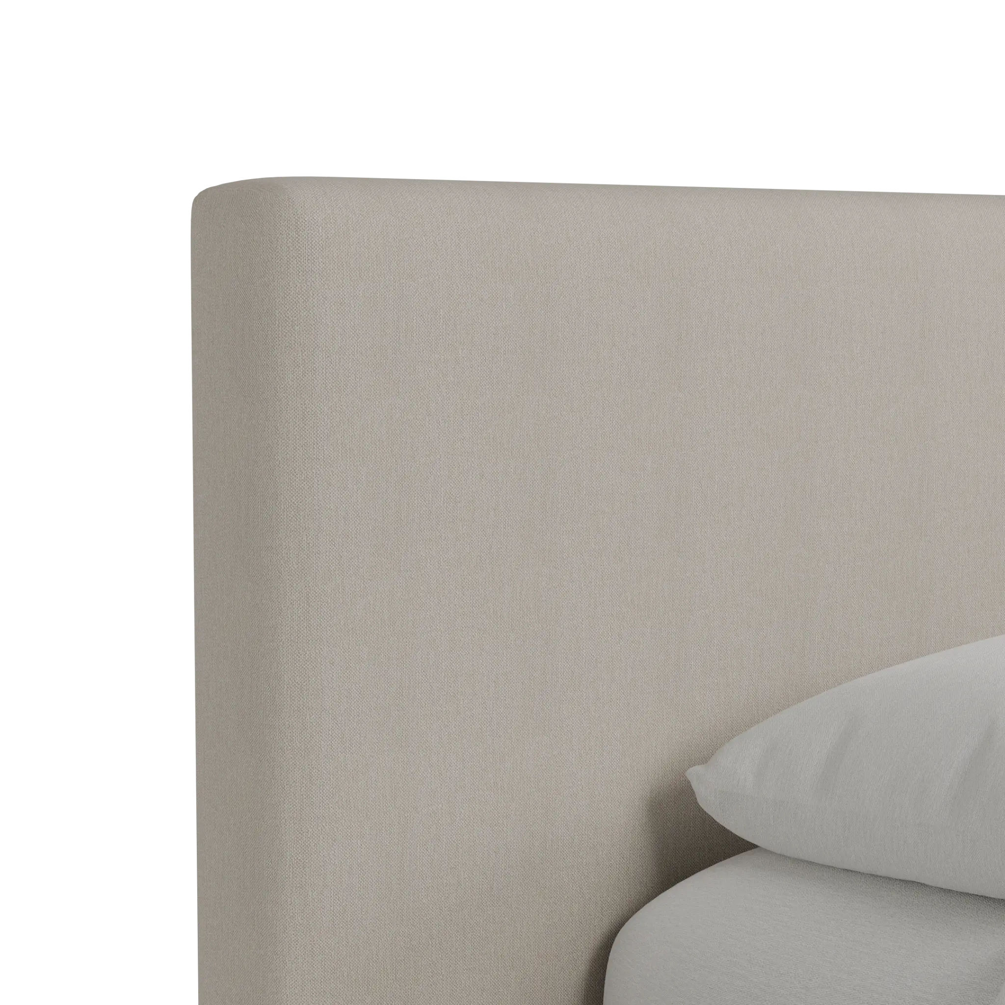 Grayton Revenue Beige 44" Upholstered Platform Bed Grayton Revenue Beige 44" Upholstered Platform Bed