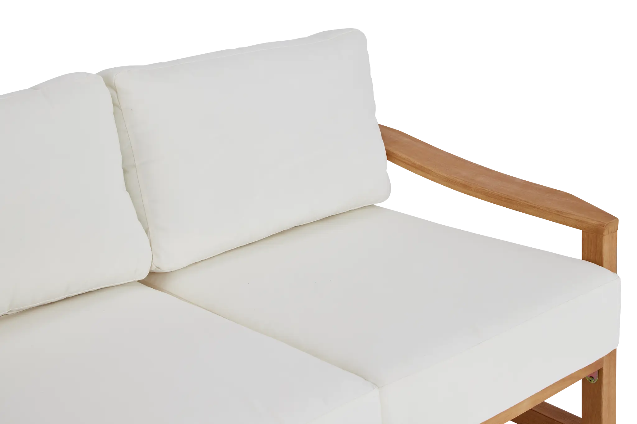 Tobago Light Tone Loveseat With White Cushions Tobago Light Tone Loveseat With White Cushions