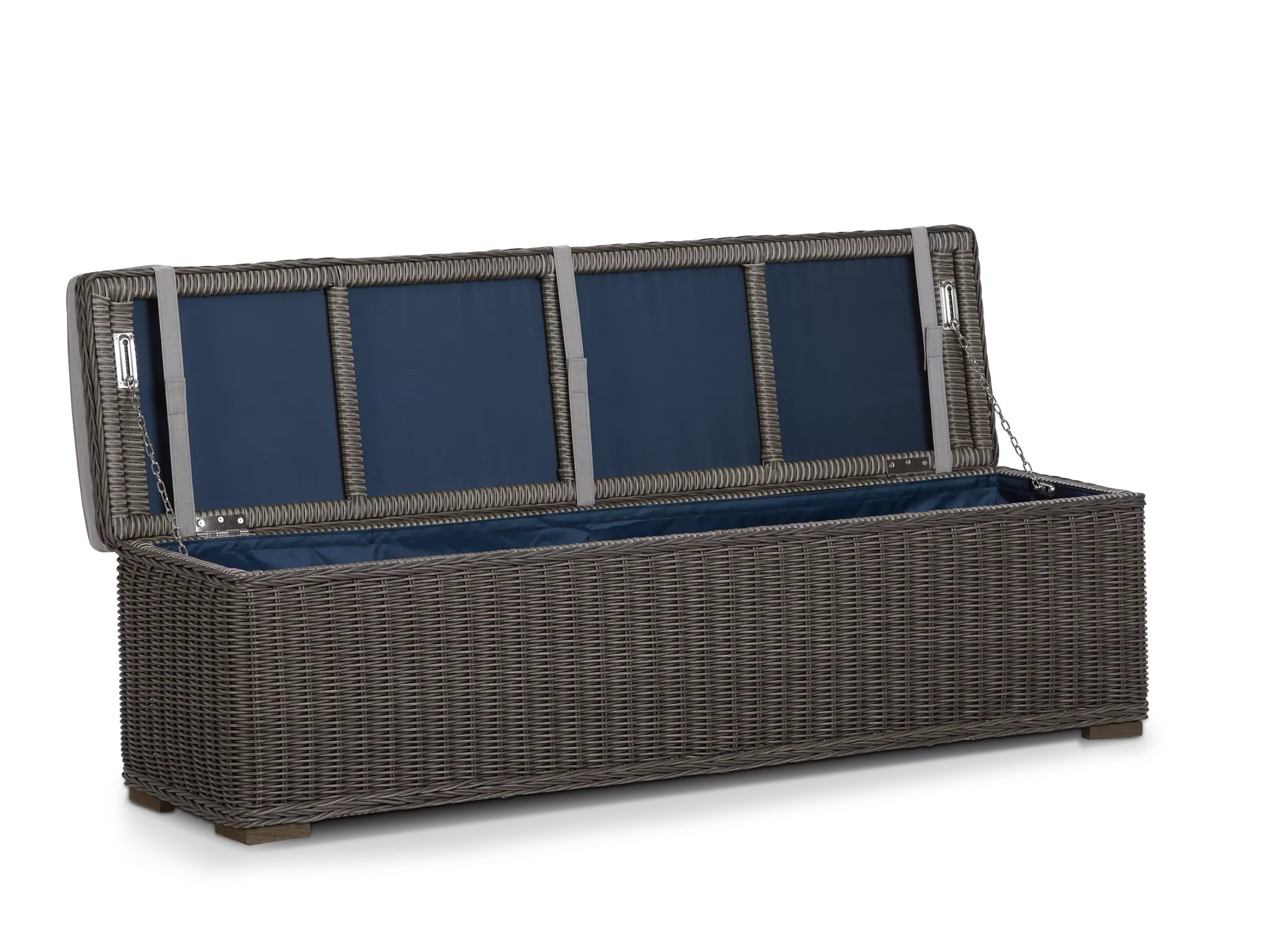 Canyon Gray Woven Dining Bench