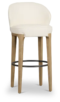 Libby Whitemicro 30" Upholstered Barstool