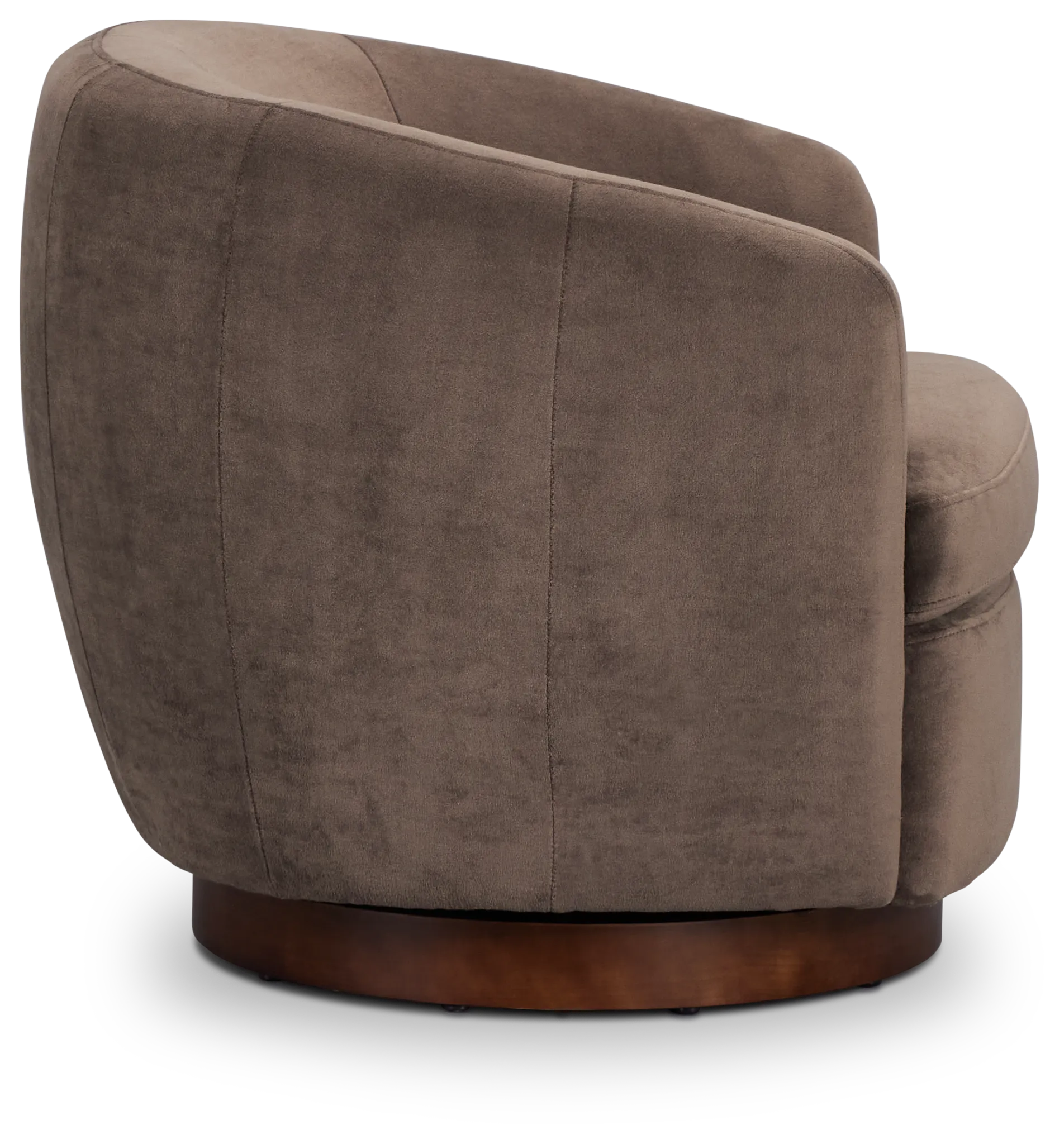 Hazel Dark Beige Velvet Swivel Accent Chair