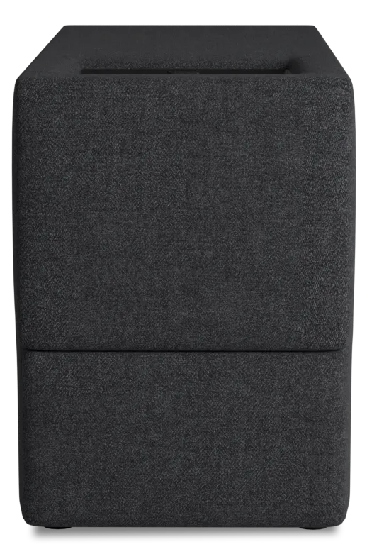 Citymod Dark Gray Fabric Itable Media Console With Storage Drawer