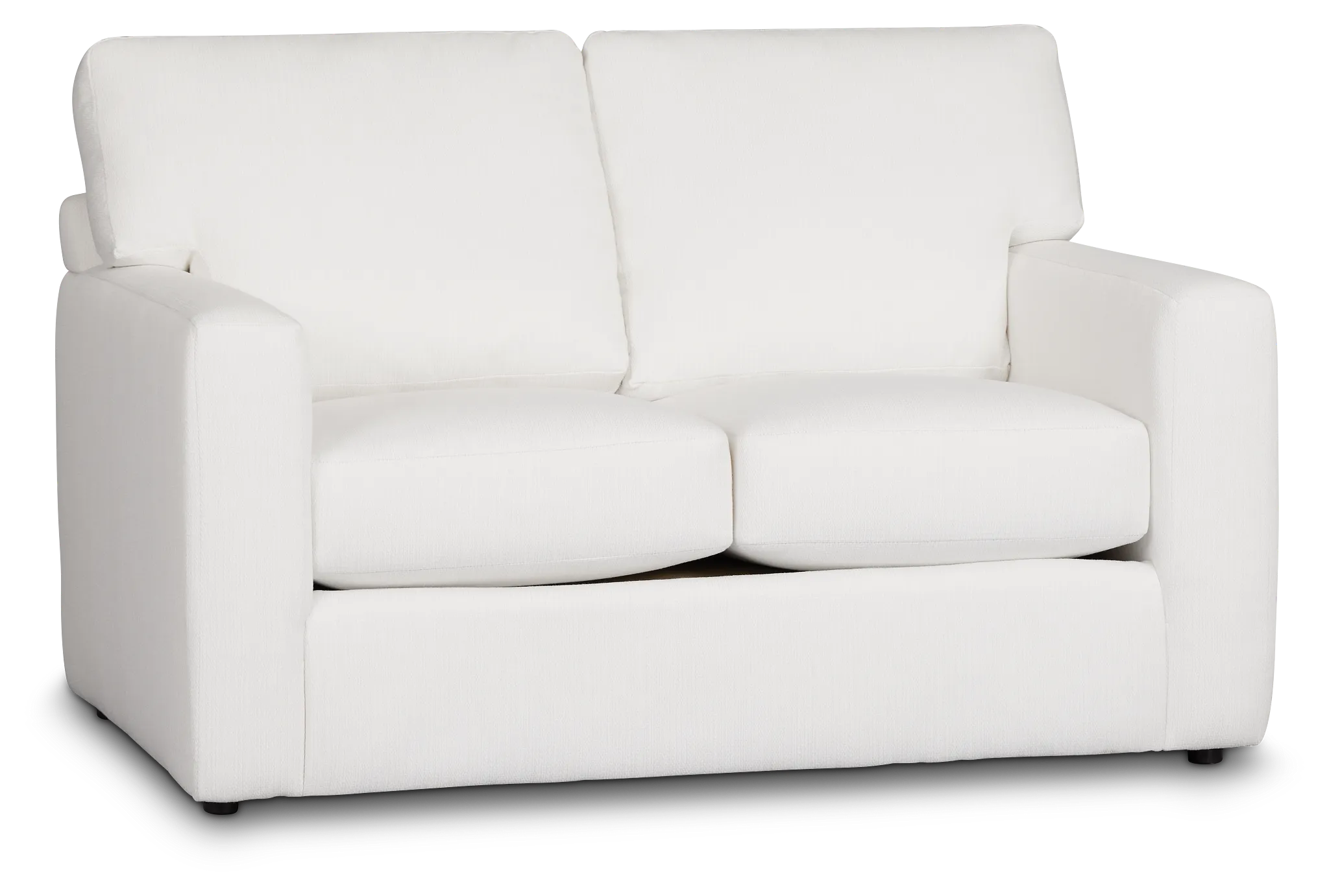 Rhodes White Fabric Loveseat