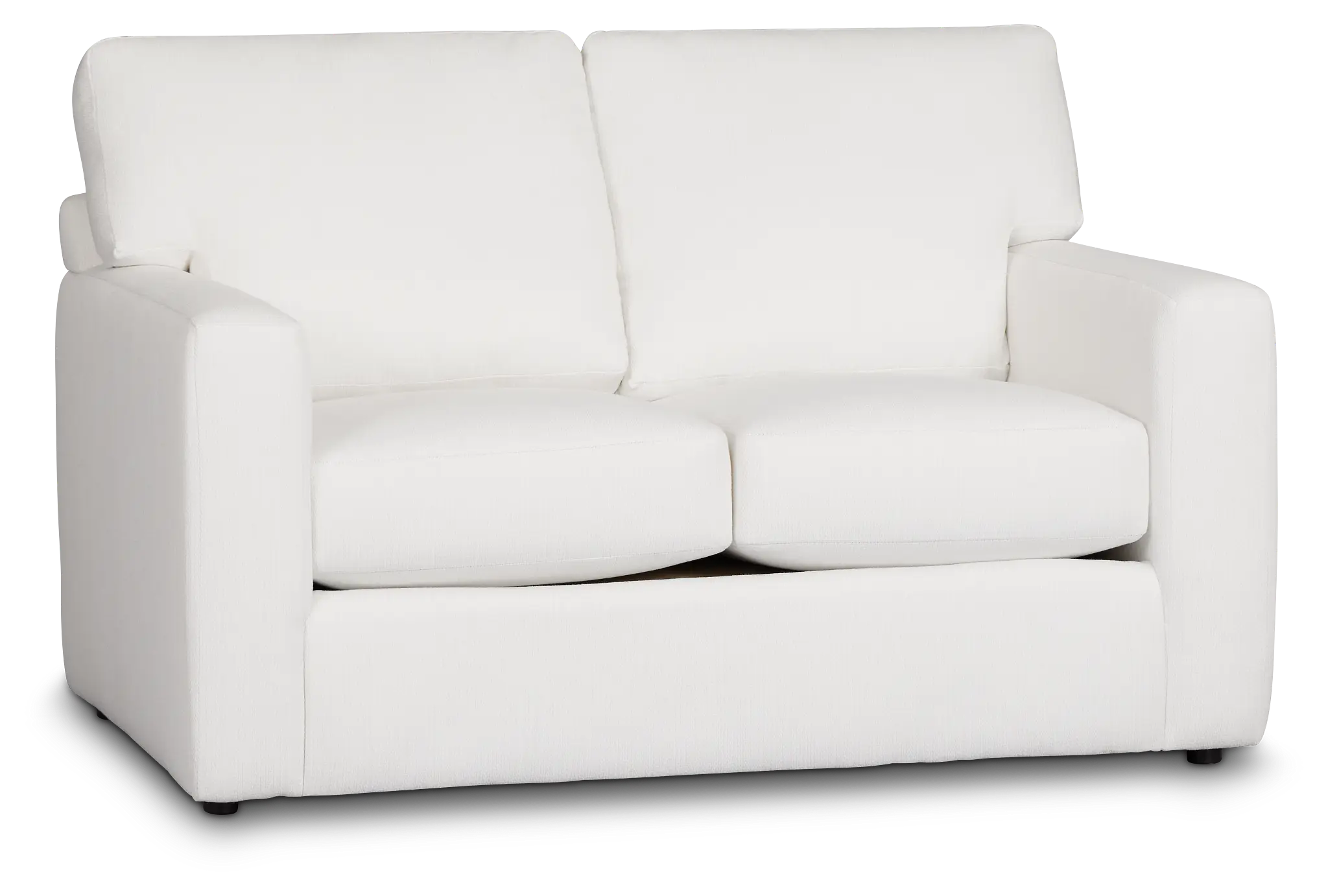 Rhodes White Fabric Loveseat Rhodes White Fabric Loveseat