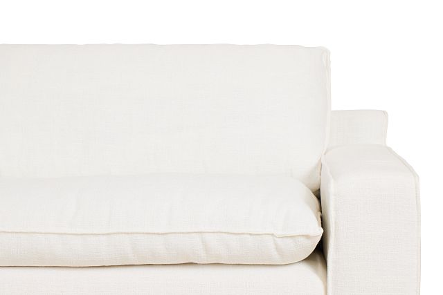 Aurora White Micro Medium Two-arm Sectional