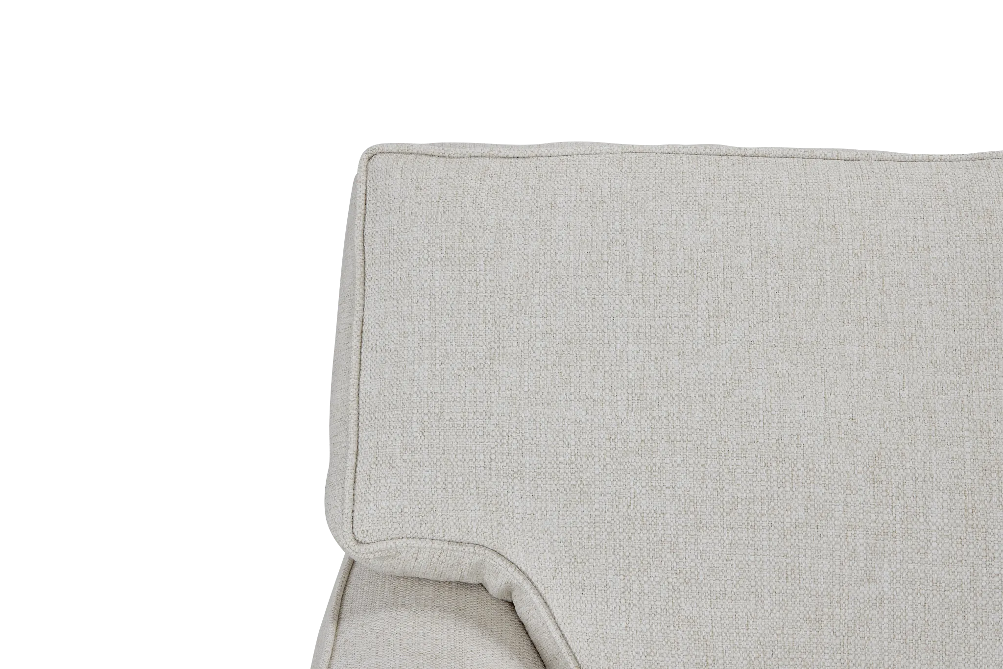 Austin White Fabric Small Left Chaise Sectional