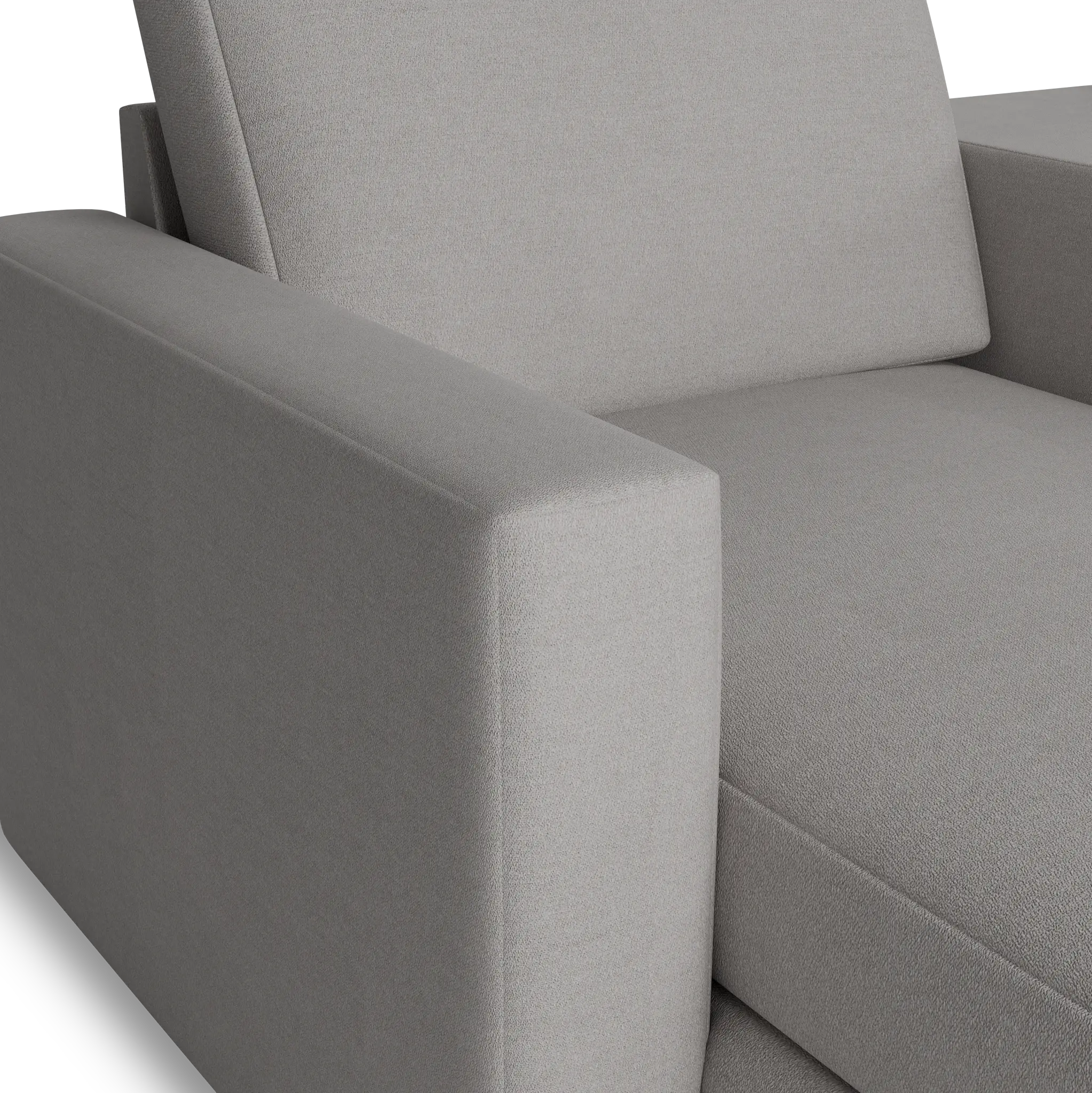 Citymod Light Gray Fabric Large Left Chaise Sectional With Storage Console Citymod Light Gray Fabric Large Left Chaise Sectional With Storage Console