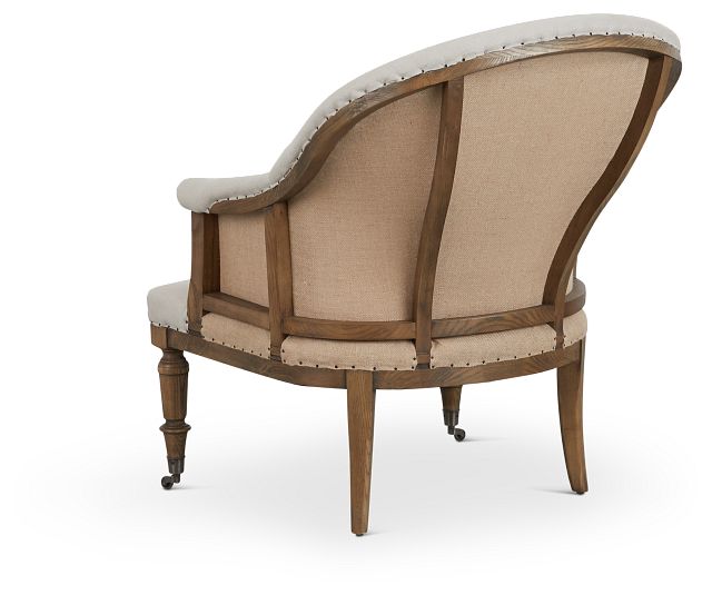 Jane Beige Upholstered Arm Chair