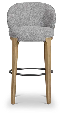 Libby Dark Gray Fabric 30" Upholstered Barstool