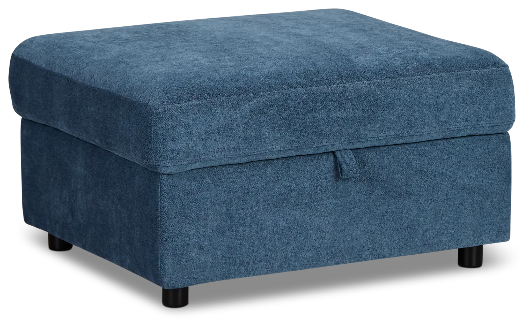 Addie Blue Fabric Storage Ottoman Addie Blue Fabric Storage Ottoman
