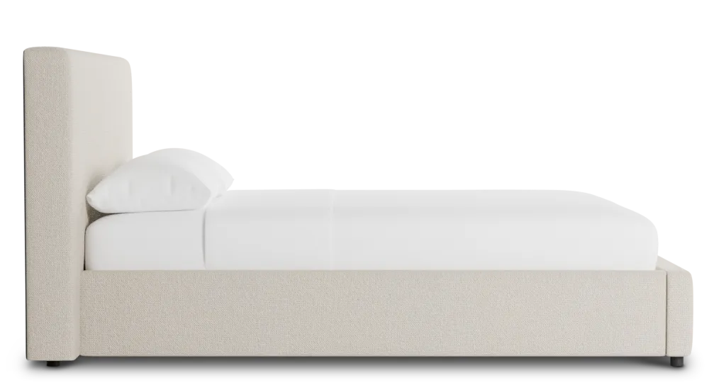 Grayton Suave Beige 44" Upholstered Platform Bed