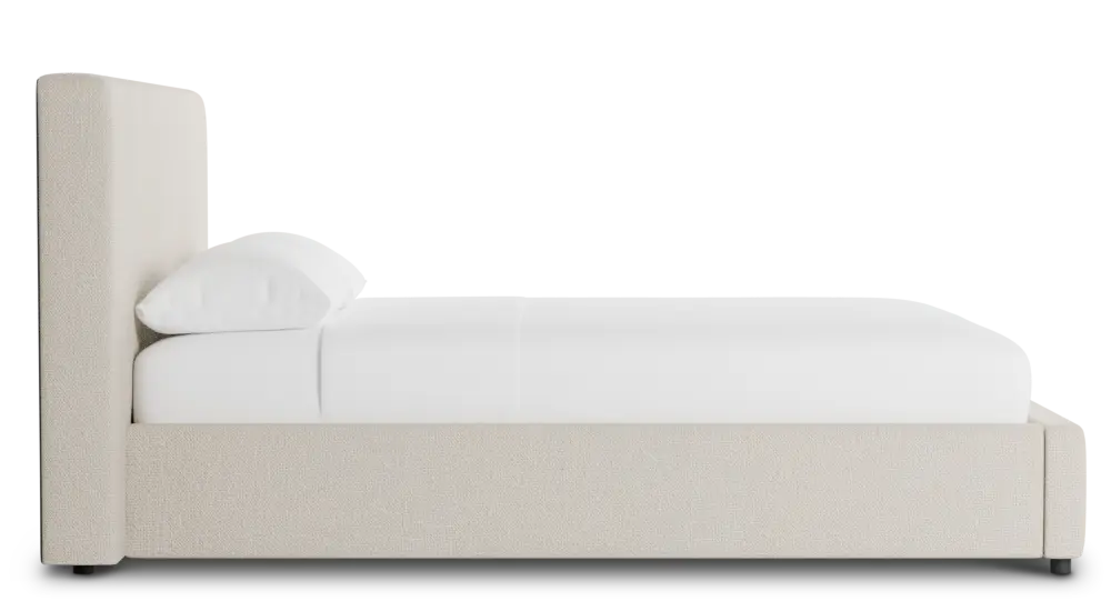 Grayton Suave Beige 44" Upholstered Platform Bed Grayton Suave Beige 44" Upholstered Platform Bed