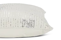 Lara Ivory 22" Square Accent Pillow