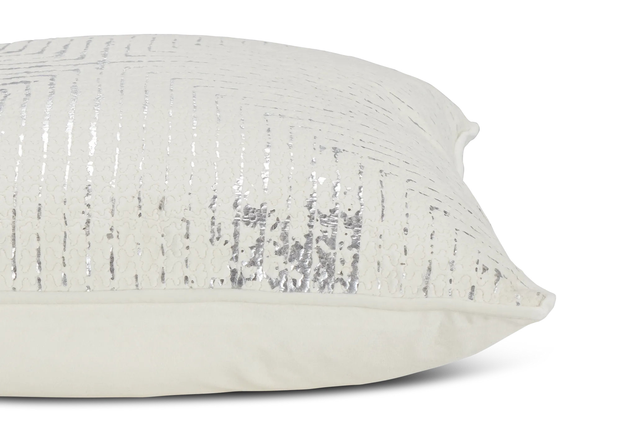 Lara Ivory 22" Square Accent Pillow