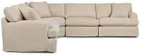 Marren Beige Fabric Large Two-arm Sectional