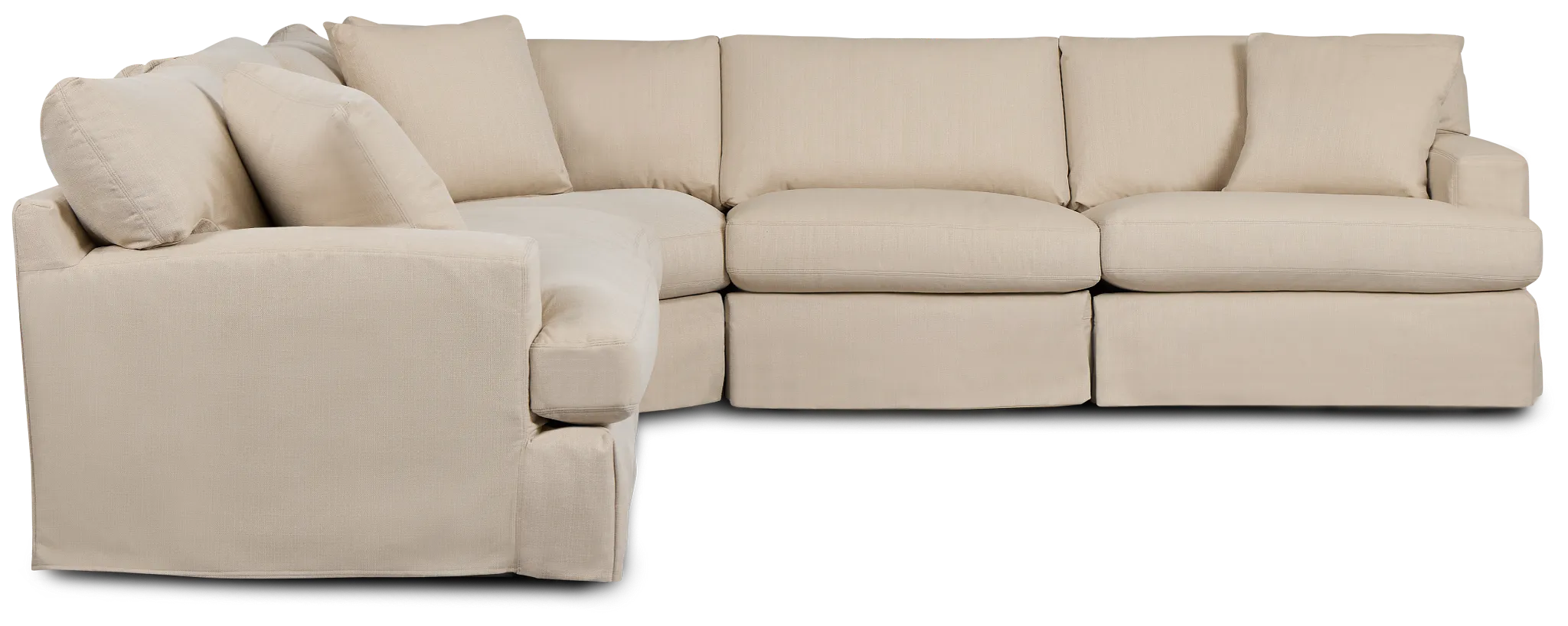 Marren Beige Fabric Large Two-arm Sectional