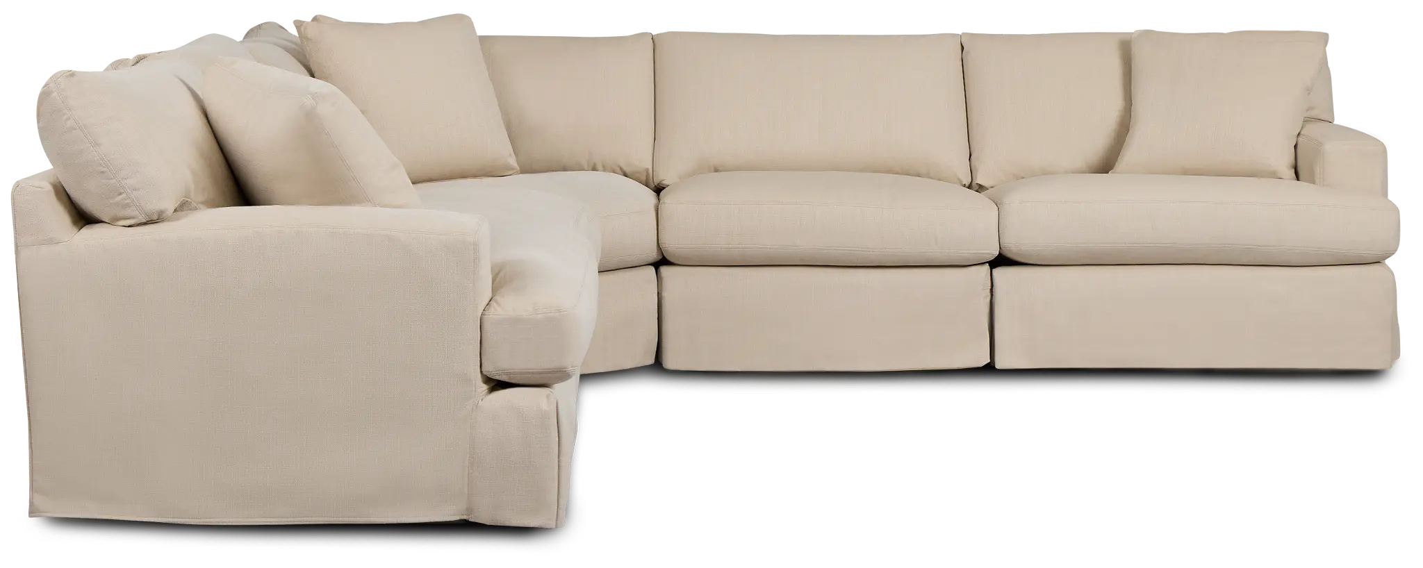 Marren Beige Fabric Large Two-arm Sectional Marren Beige Fabric Large Two-arm Sectional