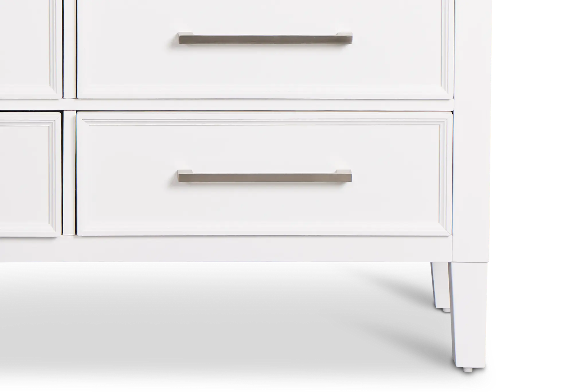 Seabrook White Small Dresser & Mirror Seabrook White Small Dresser & Mirror