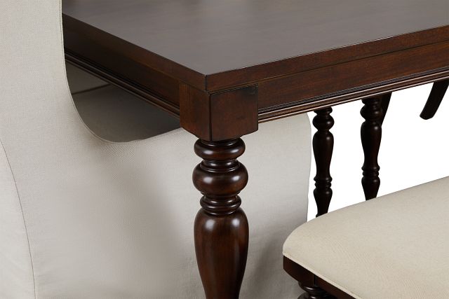 Savannah Dark Tone Rectangular Table And Mixed Chairs (9)