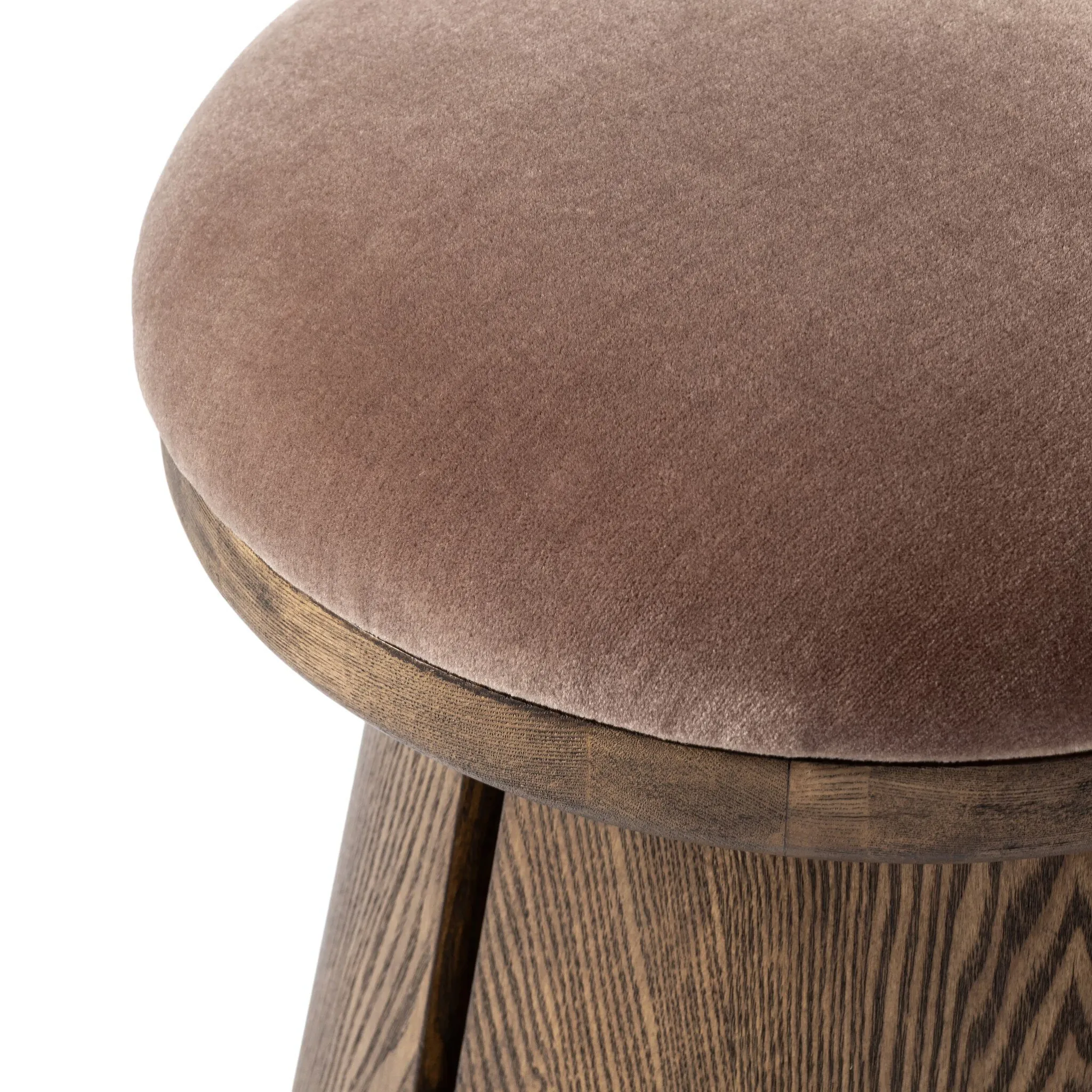 Four Hands Moli Brown Velvet Accent Stool