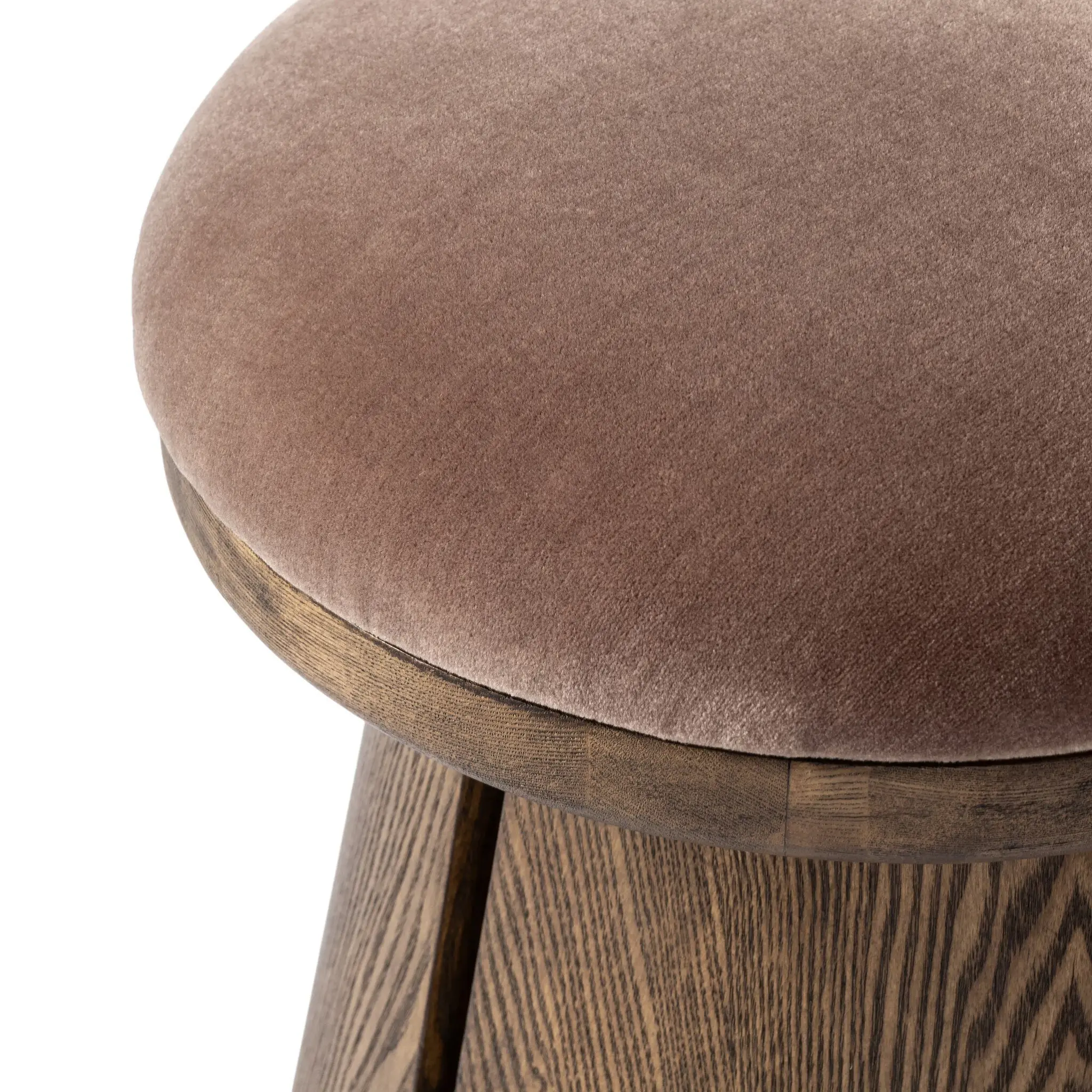 Four Hands Moli Brown Velvet Accent Stool Four Hands Moli Brown Velvet Accent Stool