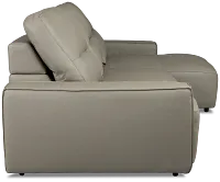 Rudy Gray Lthr/vinyl Right Power Extension Chaise Sectional