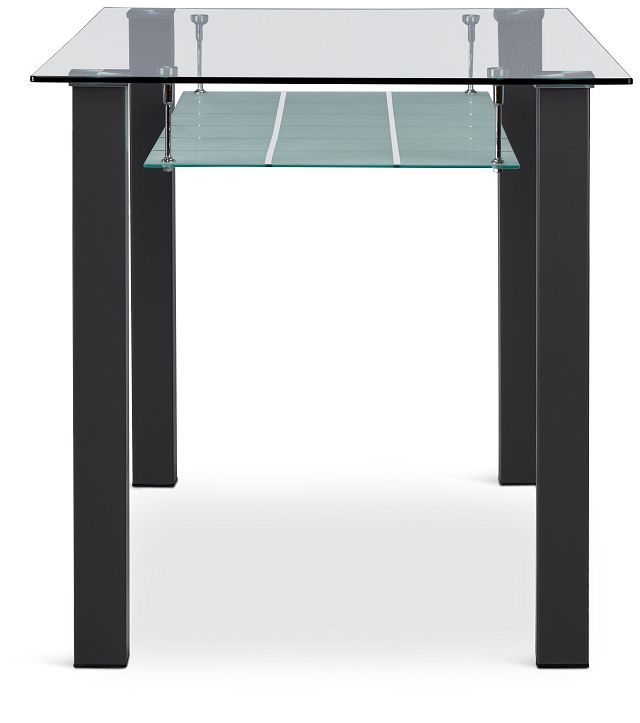 Vienna Dark Gray Glass High Dining Table