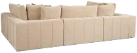 Cruz Light Beige Fabric 6-piece Pit Sectional