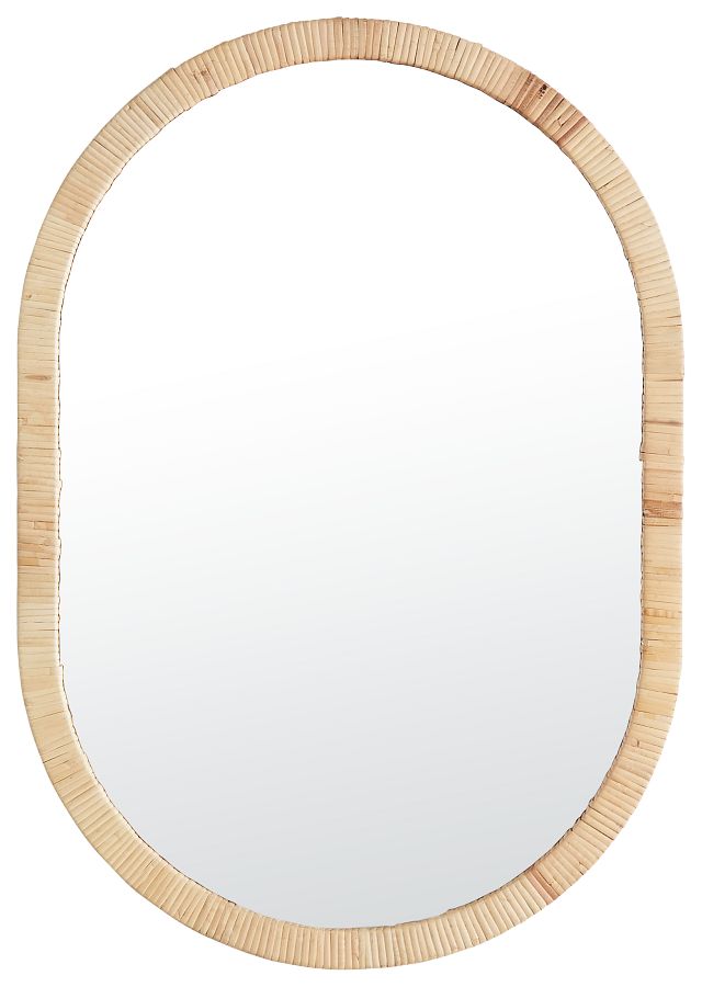 Hartley Light Brown Oval Mirror