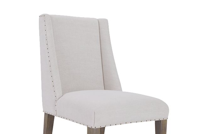 Berlin White Upholstered Arm Chair (5)