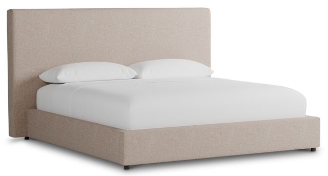 Grayton Elite Light Taupe 54" Upholstered Platform Bed