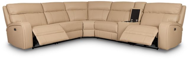 Rhett Taupe Micro Small Two-arm Power Reclining Sectional