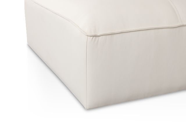 Blanca White Leather 4-piece Modular Sectional