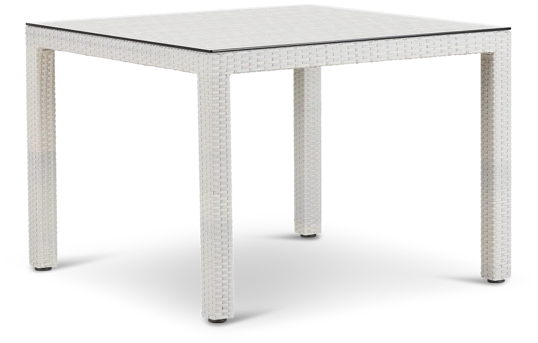 Bahia White 40" Square Table