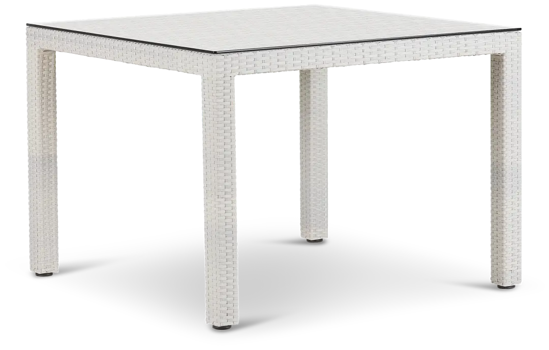 Bahia White 40" Square Table Bahia White 40" Square Table