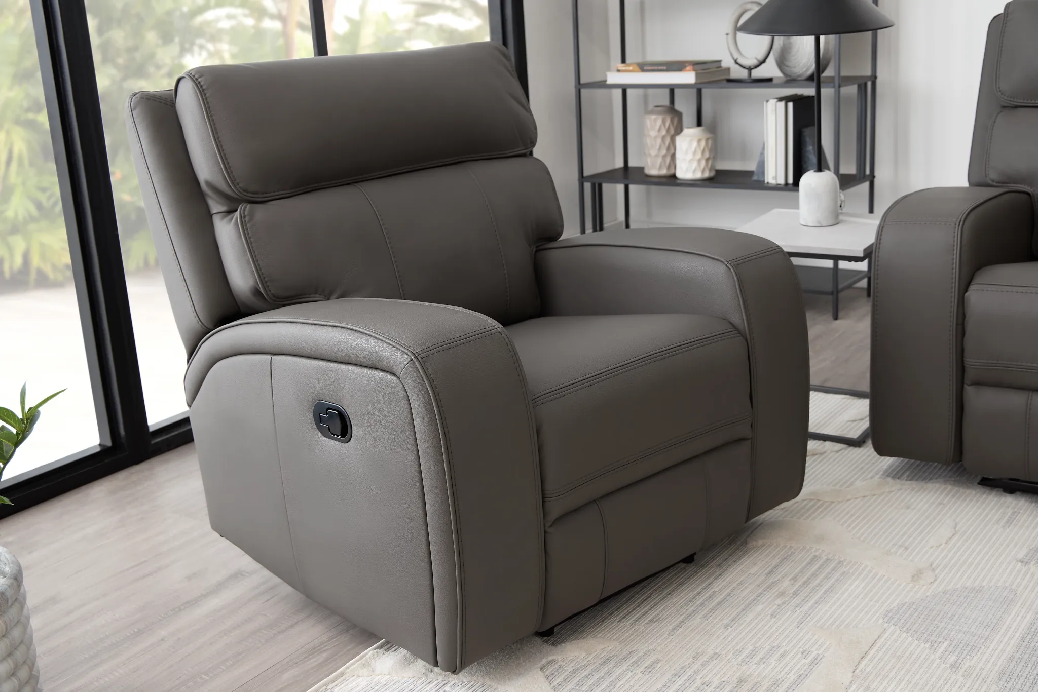 Rhett Gray Micro Recliner