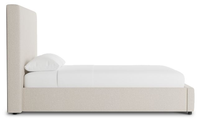 Grayton Suave Beige 54" Upholstered Platform Bed