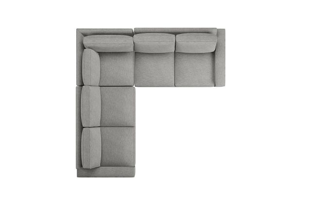 Edgewater Victory Gray Small Two-arm Sectional