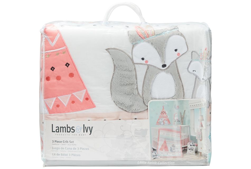 Spirit Pink 3 Piece Crib Bedding Set Baby Kids Baby Bedding